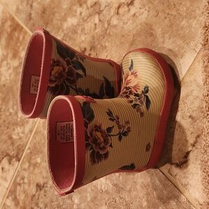 Joules floral kids rain boots